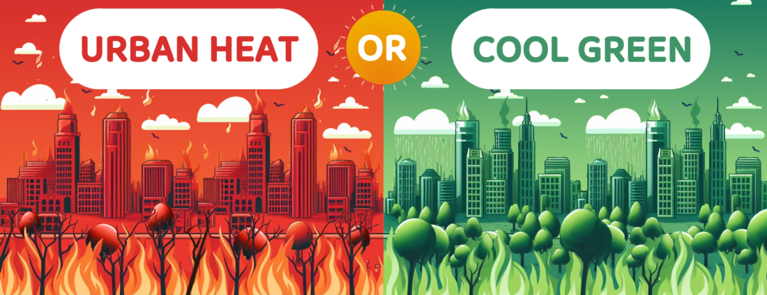 Urban Heat or Cool Green banner